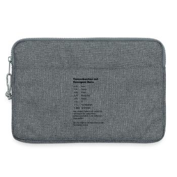 Tassenkuchen Rezept - Laptoptasche 13" - Grau meliert - Vorne