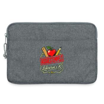Ausgestempelt Lehrerin im Ruhestand - Laptoptasche 13" - Grau meliert - Vorne