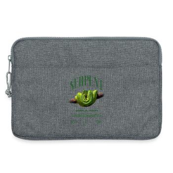 Green Tree Python Modern Reptile Keeper Streetwear - Laptoptasche 13" - Grau meliert - Vorne