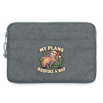 Meine Pläne erfordern ein Nickerchen – lustiger Faultier - Laptoptasche 13" - Grau meliert - Vorne