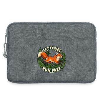 Lasst Füchse frei laufen – Schutz der Wildtiere - Laptoptasche 13" - Grau meliert - Vorne