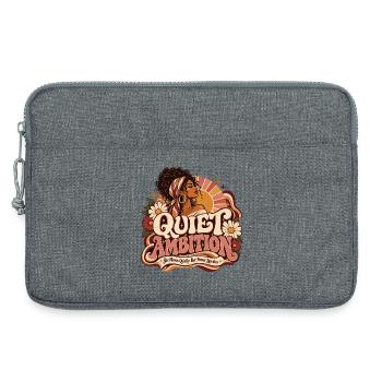 Stille Retro-Ambition – Macht braucht keine Öffentlichkeit - Laptoptasche 13" - Grau meliert - Vorne