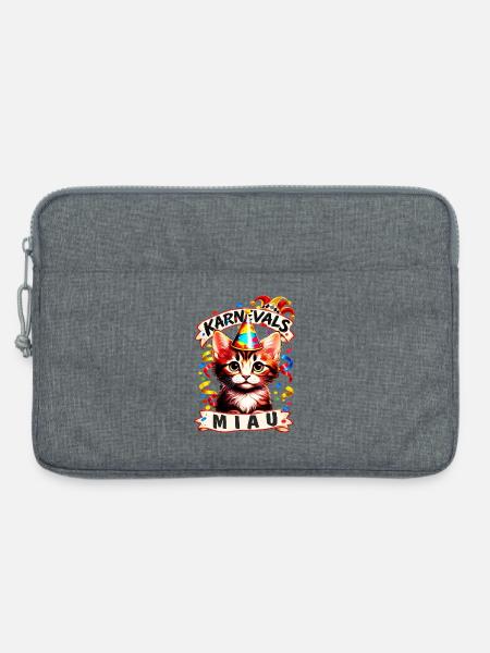 KARNEVALS KÄTZCHEN - Laptoptasche 13" - Grau meliert