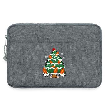 Weihnachten Franzbrötchen Weihnachtsbaum - Laptoptasche 13" - Grau meliert - Vorne