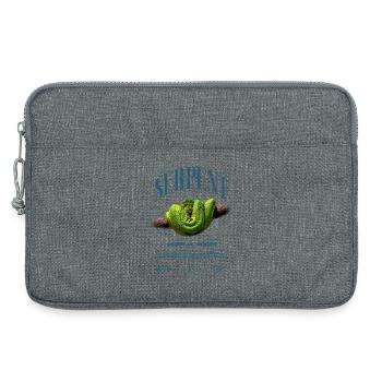 Green Tree Python Modern Reptile Keeper Streetwear - Laptoptasche 13" - Grau meliert - Vorne