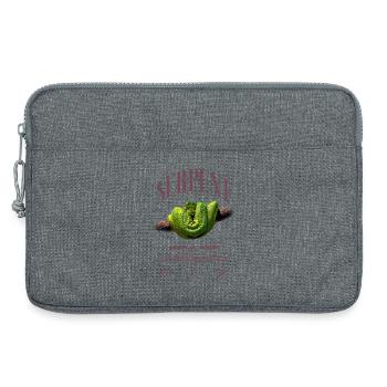 Green Tree Python Modern Reptile Keeper Streetwear - Laptoptasche 13" - Grau meliert - Vorne