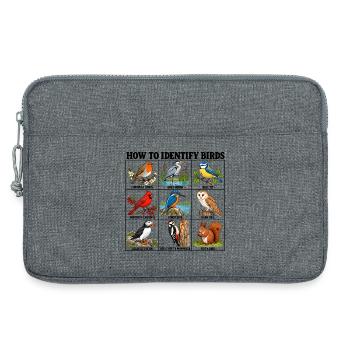 How to Identify Birds Funny Birding Birder Fitted  - Laptoptasche 13" - Grau meliert - Vorne