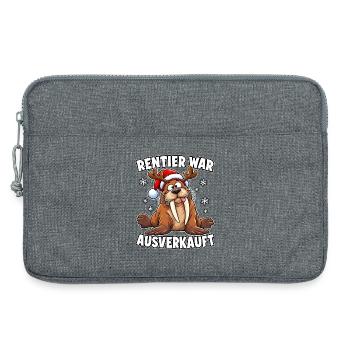 Rentier war ausverkauft Walross - Laptoptasche 13" - Grau meliert - Vorne