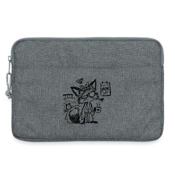 Kaffee-Fuchs Sketch - Laptoptasche 13" - Grau meliert - Vorne