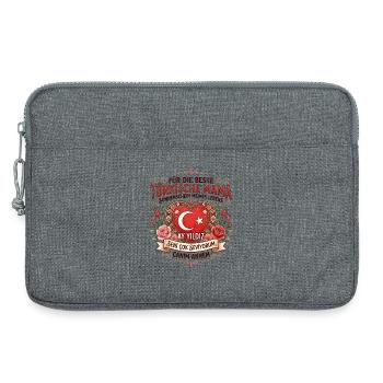 Für Die Beste Türkische Mama Canım Annem Herz - Laptoptasche 13" - Grau meliert - Vorne