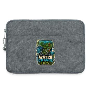 WATER CHANGE FIRST Pflanzen - Laptoptasche 13" - Grau meliert - Vorne
