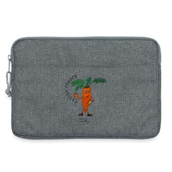 CleverCarrot – schlaue Karotte mit Büchern - Laptoptasche 13" - Grau meliert - Vorne