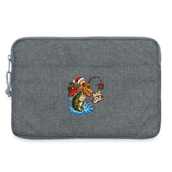 Well Shit Gingerbread Fishing Christmas Bass Humor - Laptoptasche 13" - Grau meliert - Vorne