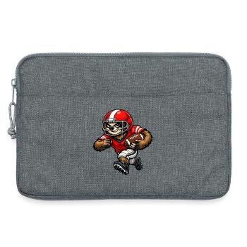 Faultier als Footballspieler – Entspannt zum Touch - Laptoptasche 13" - Grau meliert - Vorne