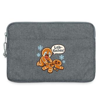 Leb-Kuchen! – Vorweihnachtszeit - Laptoptasche 13" - Grau meliert - Vorne
