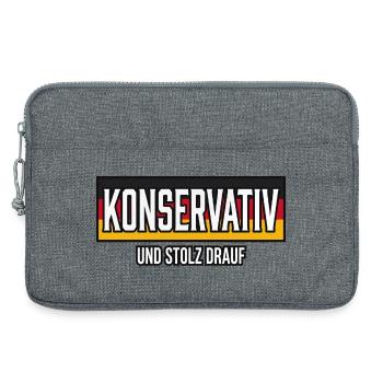 Konservativ und stolz drauf Schwarz Rot Gold - Laptoptasche 13" - Grau meliert - Vorne
