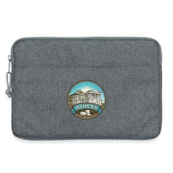 Athen Griechenland Reiseabzeichen Parthenon Souvenir - Laptoptasche 13" - Grau meliert - Vorne