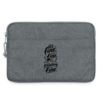 Everything Is Fine Schneemann - Laptoptasche 13" - Grau meliert - Vorne