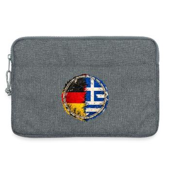 Deutschland Griechenland – Zwei Heimaten - Laptoptasche 13" - Grau meliert - Vorne