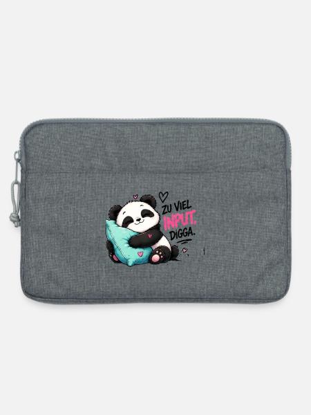Zu viel Input Digga Panda - Laptoptasche 13" - Grau meliert