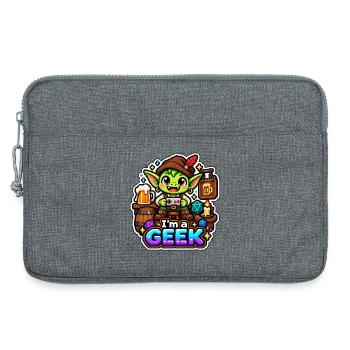 ICH BIN EIN NERD – Goblin Tavern Rollenspiel - Laptoptasche 13" - Grau meliert - Vorne