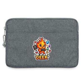 Kawaii Geek Flamme - Laptoptasche 13" - Grau meliert - Vorne