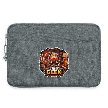 ICH BIN EIN NERD – Tavernenzwerg - Laptoptasche 13" - Grau meliert - Vorne
