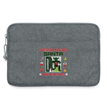 Game Over Santa Pixel Monster Claus - Laptoptasche 13" - Grau meliert - Vorne