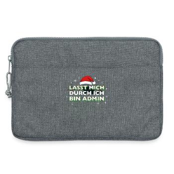 Lasst Mich Durch Ich Bin Admin Informatiker Xmas - Laptoptasche 13" - Grau meliert - Vorne