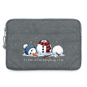 It's Fine I'm Fine Everything Is Fine - Laptoptasche 13" - Grau meliert - Vorne