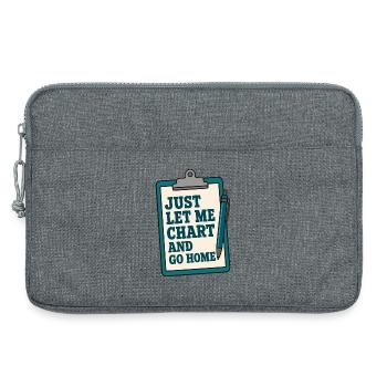 Let Me Chart Typografie Nurse Pflegekraft RN - Laptoptasche 13" - Grau meliert - Vorne