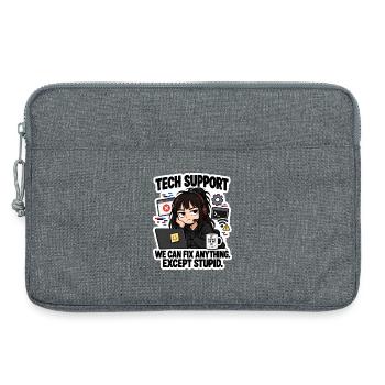 Tech Support: Fixing Everything Except Stupid - Laptoptasche 13" - Grau meliert - Vorne