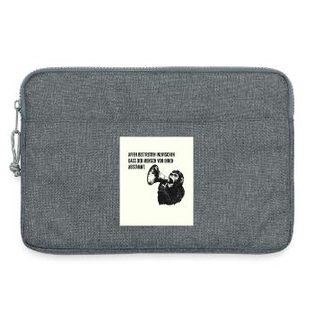 Affen und die menschliche Abstammung - Laptoptasche 13" - Grau meliert - Vorne
