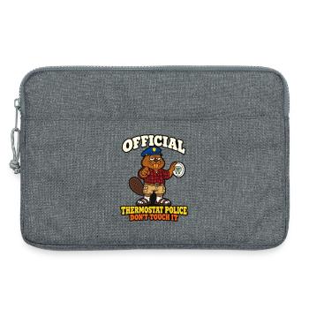 Offizielle Thermostatpolizei Fass das nicht an, lustiger Papa. - Laptoptasche 13" - Grau meliert - Vorne