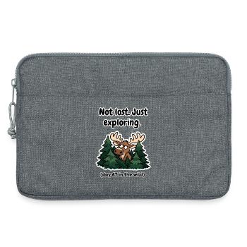 Nicht verloren, sondern nur Elche erkunden. - Laptoptasche 13" - Grau meliert - Vorne