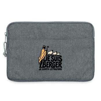 Ich bin ein Hirte – Humor - Laptoptasche 13" - Grau meliert - Vorne