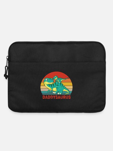 Dinosaurier Daddysaurus Papasaurus Geschenk - Laptoptasche 15" - Schwarz