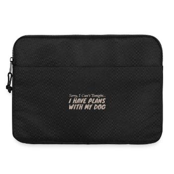 I Have Plans With My Dog bestickt - Laptoptasche 15" - Schwarz - Vorne