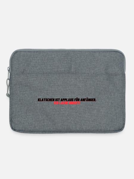 Lachen statt Applaus - Laptoptasche 15" - Grau meliert