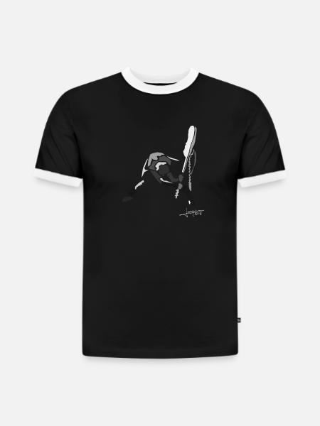 strummer-spread - T-shirt contrasté homme slim fit en coton bio - 