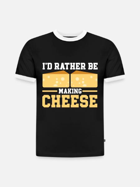 Cheese Making Cheese Lover - Slim Fit Men's Organic Contrast T-Shirt - black/white