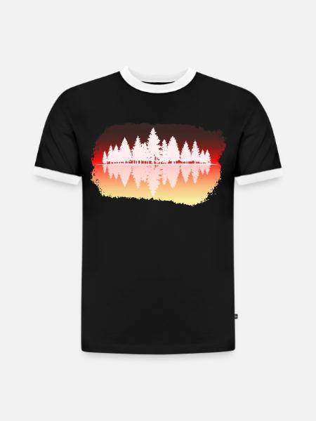 Forest - forest - Slim Fit Men's Organic Contrast T-Shirt -
