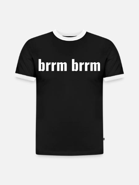 brrm brrm - Slim Fit Männer Organic Contrast T-Shirt - Schwarz/Weiß