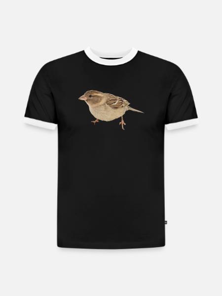 Vogel - Slim Fit Männer Organic Contrast T-Shirt -