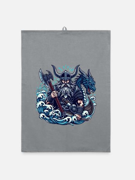 Viking Logo - Torchon bio - bruyère - Devant