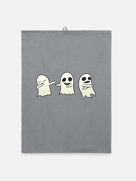 Dancing Ghost - Organic Geschirrtuch - Grau - Vorne