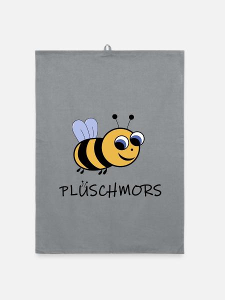 PLATTDEUTSCH PLÜSCHMORS JUNGE HUMMEL BIENE SHIRT - Organic Geschirrtuch - Grau