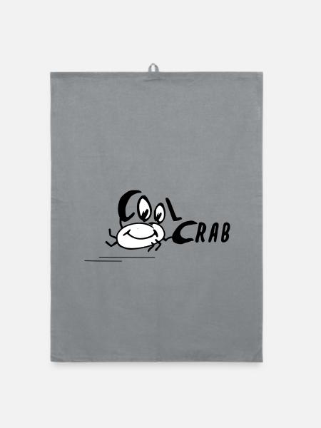 Cool Crab Coole Krabbe baby lustiges Bild funny - Organic Geschirrtuch - Grau - Vorne