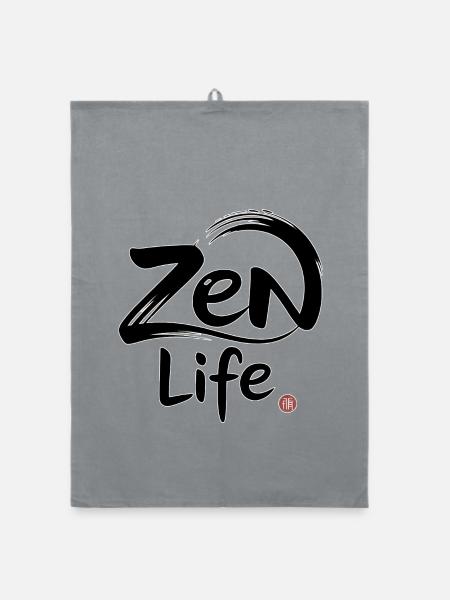 Zen Life: Peace and Balance - Organic dish towel - grey