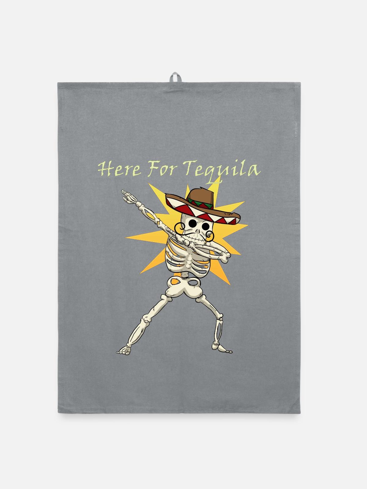 Here For Tequila - Organic Geschirrtuch - Grau - Vorne